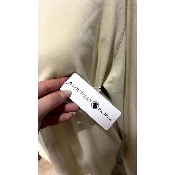 NWT Southern Proper‎ Men's Medium Long Sleeve Henley Shirt Yellow - Picture 2 of 7